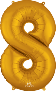Folija balon številka 8 Gold