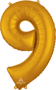 Folija balon številka 9 Gold