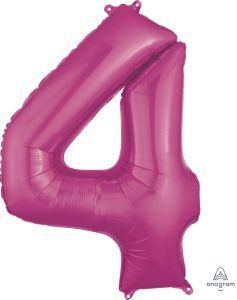 Folija balon številka 4 Pink 