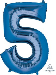 Folija balon številka 5 Blue 