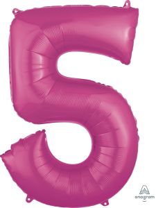 Folija balon številka 5 Pink