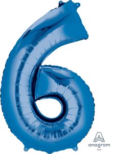 Folija balon številka 6 Blue