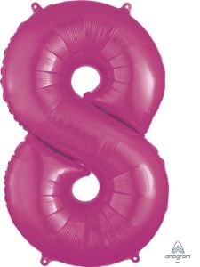 Folija balon številka 8 Pink 