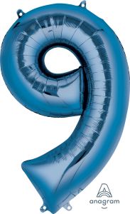 Folija balon številka 9 Blue 