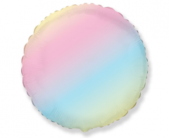 Standard 18" Round Pastel Rainbow folija balon