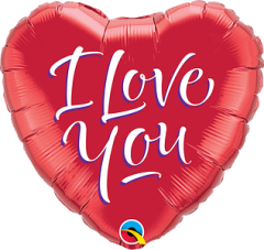 Standard Heart I Love You Script Modern folija balon