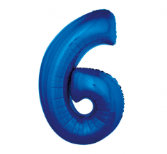 Folija balon Smart številka 6 Blue