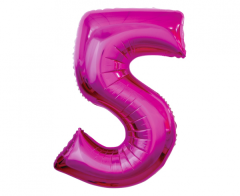 Folija balon B&C številka 5 Pink
