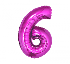 Folija balon B&C številka 6 Pink