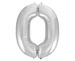 Folija balon B&C številka 0 Silver