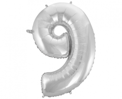 Folija balon B&C številka 9 Silver