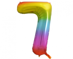 Folija balon B&C številka 7 Rainbow