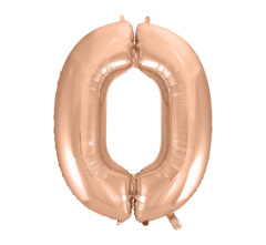 Folija balon B&C številka 0 Rose Gold