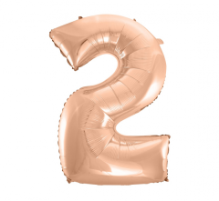 Folija balon B&C številka 2 Rose Gold