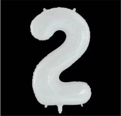 Folija balon številka 2 White