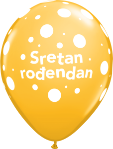 Lateks baloni Sretan rođendan Goldenrod