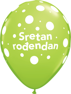Lateks baloni Sretan rođendan Lime green