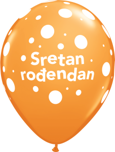 Lateks baloni Sretan rođendan Orange