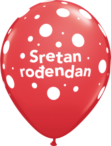 Lateks baloni Sretan rođendan Red