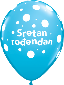 Lateks baloni Sretan rođendan Robins Egg Blue