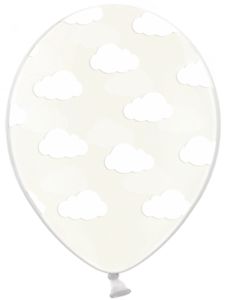 Latex baloni 30 cm Clouds Crystal 6 kos