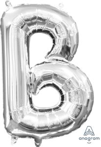 Mini folija balon črka B Silver