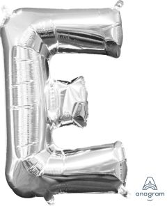Mini folija balon črka E Silver  
