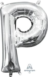 Mini folija balon črka P Silver  