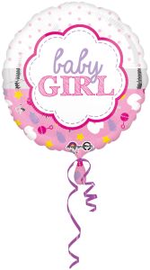 Standard Baby Girl Scallop folija balon