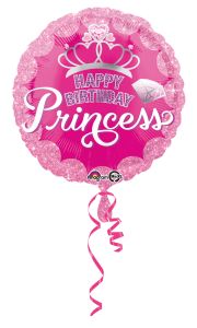 Standard Princess Crown & Gem HBD folija balon