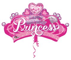 Maxi Princess Crown & Gem folija balon