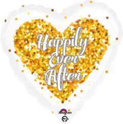 Standard Confetti Wedding Heart folija balon