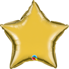 Mini zvezda folija balon na palčki 10 cm - Gold