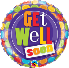 Mini Get Well Dot Patterns folija balon na palčki 