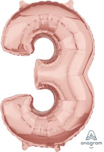 Mid size številka 3 Rose Gold