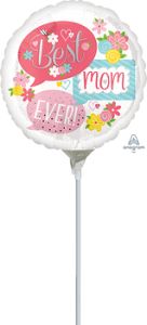 Mini Best Mom Ever Bubbles folija balon na palčki