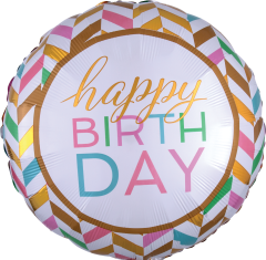 Maxi Pastel Celebration happy BD folija balon