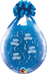 Lateks baloni 40cm Bday-A-Rnd Diaamond Clear