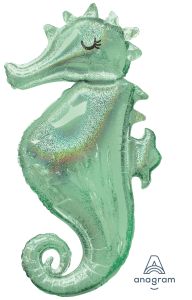 Maxi Mermaid Wishes Seahorse folija balon
