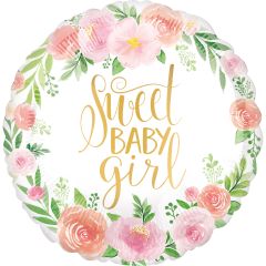 Standard Floral Baby Girl folija balon