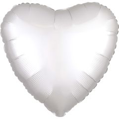 Standard srce Satin Luxe White folija balon