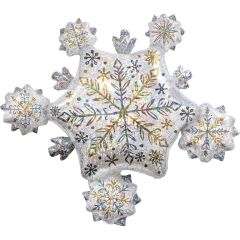 Maxi Shining Snow Cluster Holographic folija balon