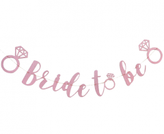 Bride to Be napis Glitter Pink