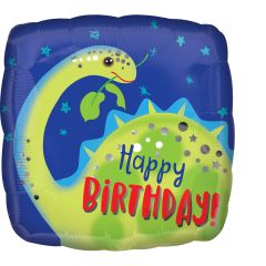 Standard Brontosaurus Happy Birthday folija balon