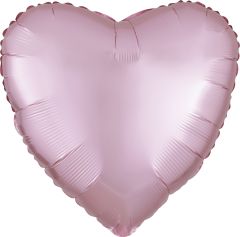 Standard srce Satin Luxe Pastel Pink  folija balon