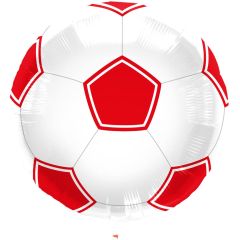 Standard Football Balloon Red-White folija balon