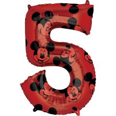 Mid size Mickey Mouse Forever Številka 5 folija balon