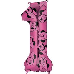 Mid size Minnie Mouse Forever Številka 1 folija balon