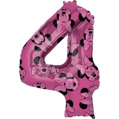 Mid size Minnie Mouse Forever Številka 4 folija balon