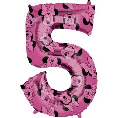Mid size Minnie Mouse Forever Številka 5 folija balon